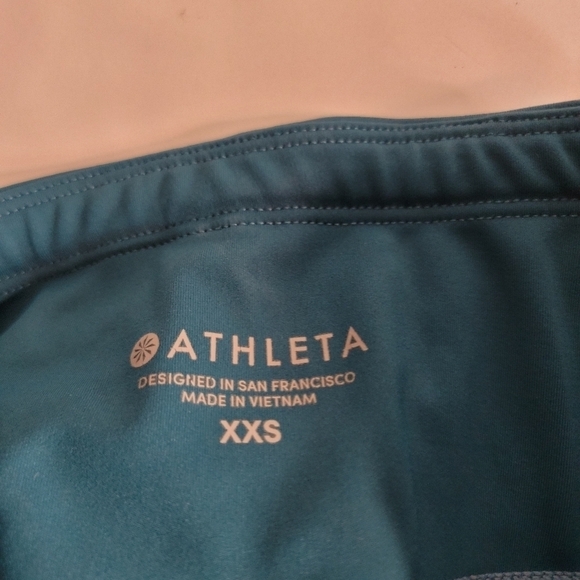 Athleta 2XS ContenderLacer Cut Leggings 7/8 Blue Green 445901-06 - Picture 4 of 10